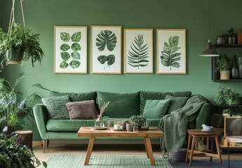 Cozy Green Living Room Decor Ideas