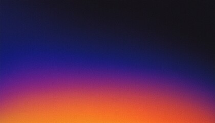 Obraz premium Purple orange black dark blue grainy gradient background, noise texture abstract header poster large banner design, copy space