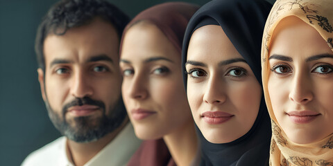 Obraz premium Group of Professionals from Various Ethnic Backgrounds Collaborating in a Modern Office