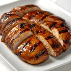 Delicious Grilled Chicken - Succulent BBQ Meat & Roasted Plate Dining Experience