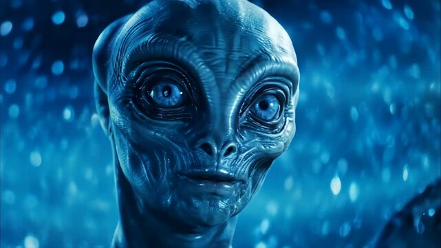 A Mystical Encounter with an Alien Being Beneath a Sky Full of Sparkling Cosmic Stars and Celestial Wonders