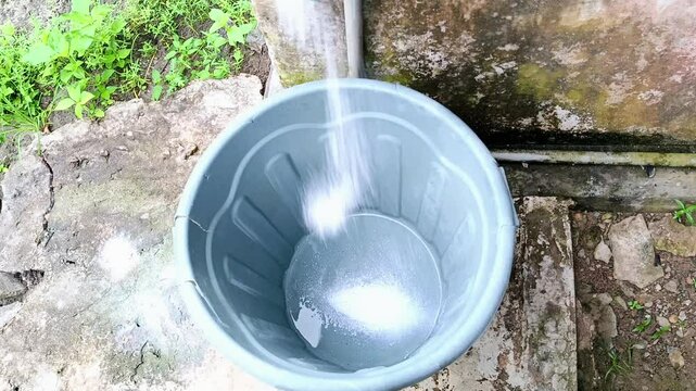 detergent powder on the backet