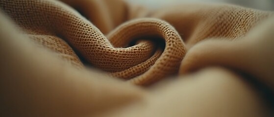 Fototapeta premium Woven Textile Elegance in Warm Earth Tones Subtle Depths and Textural Sophistication Evoking Serenity