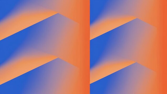 Geometric Gradient: A visually arresting design, featuring an interplay of orange and blue hues, creating a dynamic gradient effect and abstract pattern