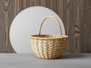 Geometric Cutout Basket, Smoky Texture, Feminine Design