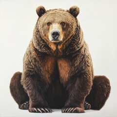 Fototapeta premium Majestic Bear Sitting Pose