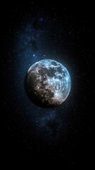 Fototapeta premium Lunar surface, space, night, galaxy, background, wallpaper