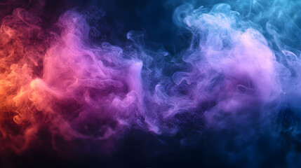 Colorful Smoke Clouds in Dark Studio (1)