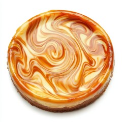 Fototapeta premium Swirled Caramel Cream Cheese Dessert