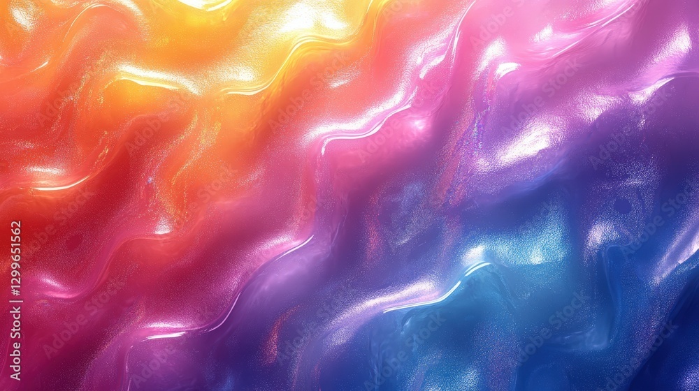 Wall mural vibrant abstract colorful background with flowing waves in warm and cool hues for dynamic visual cre