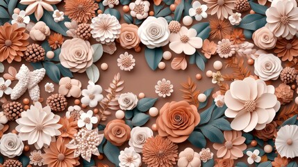 Vibrant floral arrangement display home decor digital artwork indoor aesthetic appeal