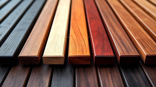 Wood planks colorful display