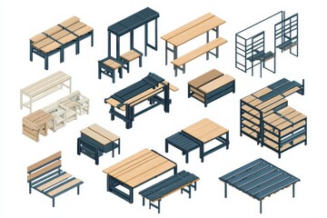 Various Wooden and Metal Furniture Designs for Modern Spaces