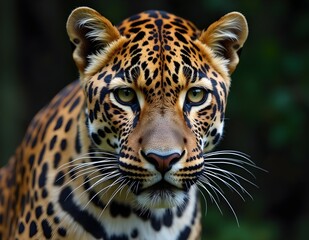 Obraz premium Star Tiger whose skin is filled with round patterns and contrasting colors, its mysterious nature, every step is agile, reflecting strength and elegance in one body