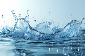 Dynamic water splash background illustration, creating a fresh and vibrant effect