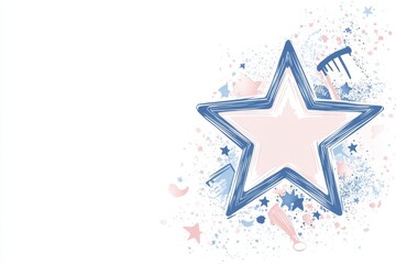 Colorful Star Background with Artistic Splashes for Creative Projects