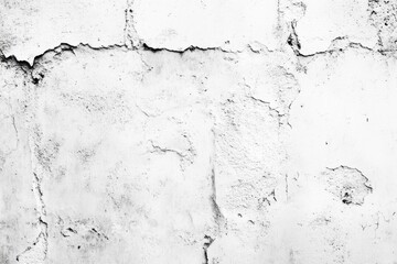 Fototapeta premium Cracked white plaster wall texture.