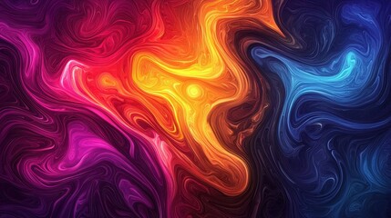 Fototapeta premium Abstract Vibrant Fluid Background with Colorful Swirling Patterns