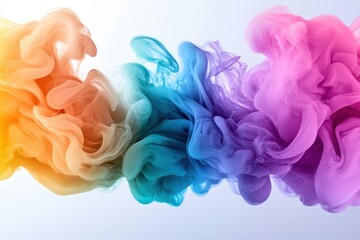 Fototapeta premium Abstract Liquid Art Creative Conceptual Design in Rainbow Colors on White Background