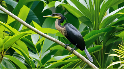 Anhinga anhinga in Tortuguero National Park, Costa Rica