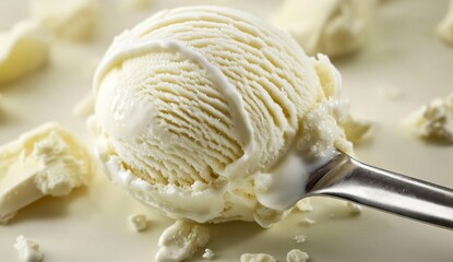 Creamy Vanilla Ice Cream Scoop