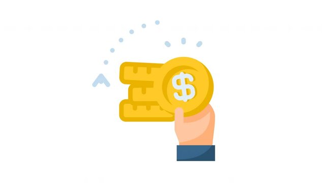 Animated pay per conversion with money and hand sign. Suitable for finance, marketing, strategy, website, business, advertising, analysis, seo, promotion, campaign, advertisement and networking