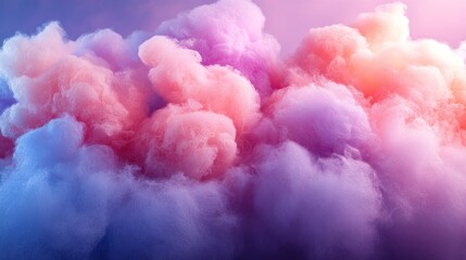 Pastel colored smoke clouds, studio background, abstract art