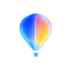 Obraz premium Modern 3D Hot Air Balloon Icon