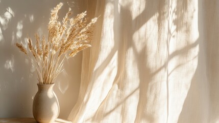 Serene Dried Flowers in Vase