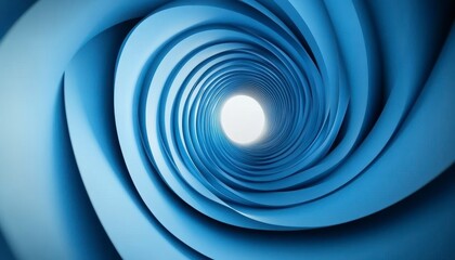 Obraz premium Blue Spiral Tunnel Abstract Design