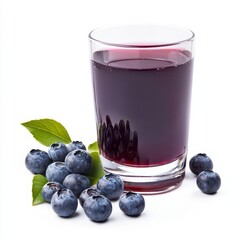 Fresh Blueberry Juice in Glass
