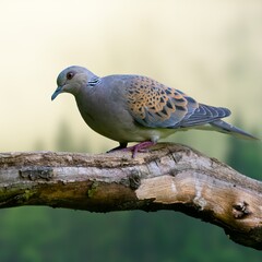 European Turtle-Dove (Streptopelia turtur) – Adult Bird in Natural Habitat