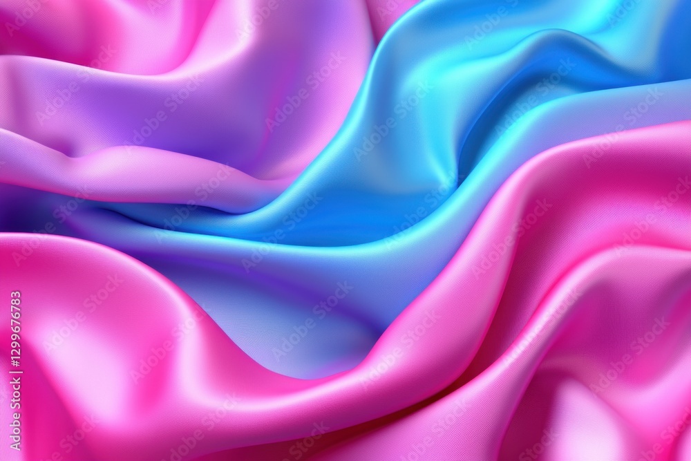 Poster abstract silky waves with vibrant colors interplay luxurious backdrop of soft flowing elegance