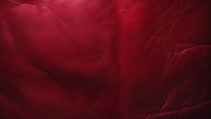 A deep, rich, velvety red leather background that evokes luxury and sophistication, with subtle texture and nuanced shading that suggests the softness and suppleness of high-quality leather