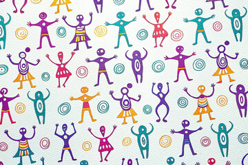 Colorful abstract figures pattern.