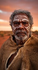 portrait of an australian aboriginal man