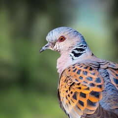 European Turtle-Dove (Streptopelia turtur) – Adult Bird in Natural Habitat