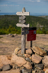 South Ridge Trail Sign On Cadillac Mountain