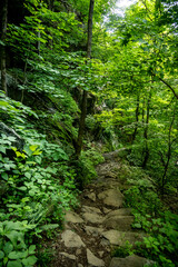 Steep Rocky Path down Cedar Run Trail in Shenandoah