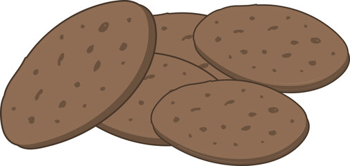 Fresh Baked Stack of Chocolate Cookies