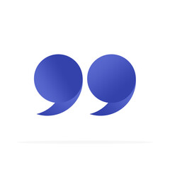 quotation mark icon, colored flat vector. modern and minimalist design