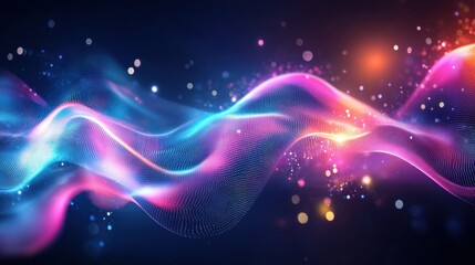 Fototapeta premium Colorful abstract background with purple smoke and dynamic waves