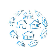 Home icon design template