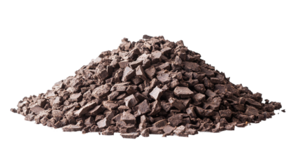 Pellet pile isolated, a renewable energy source in compressed form, perfect for showcasing natural fuel options for industry and sustainability.