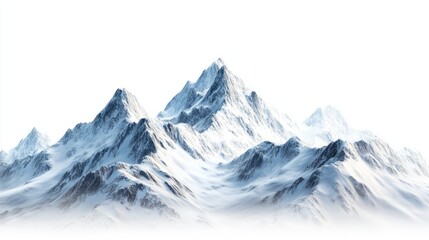 Obraz premium Mountain Landscape Snowcapped View with Isolated with Snowcapped