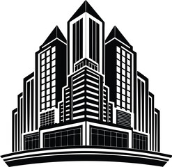 Fototapeta premium Modern Skyscraper Silhouette.