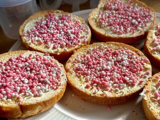 a typical classic custom in the netherlands is serving beschuit met muisjes for the birth of a baby