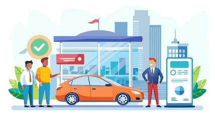 A transparent car dealership concept emphasizing honest pricing, upfront fees, and clear communication, building trust and fostering long-term relationships with customers through ethical business pr