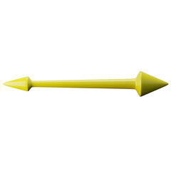 Abstract Double Straight Arrow 3D Render