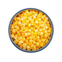 bowl of sweet corn isolated
